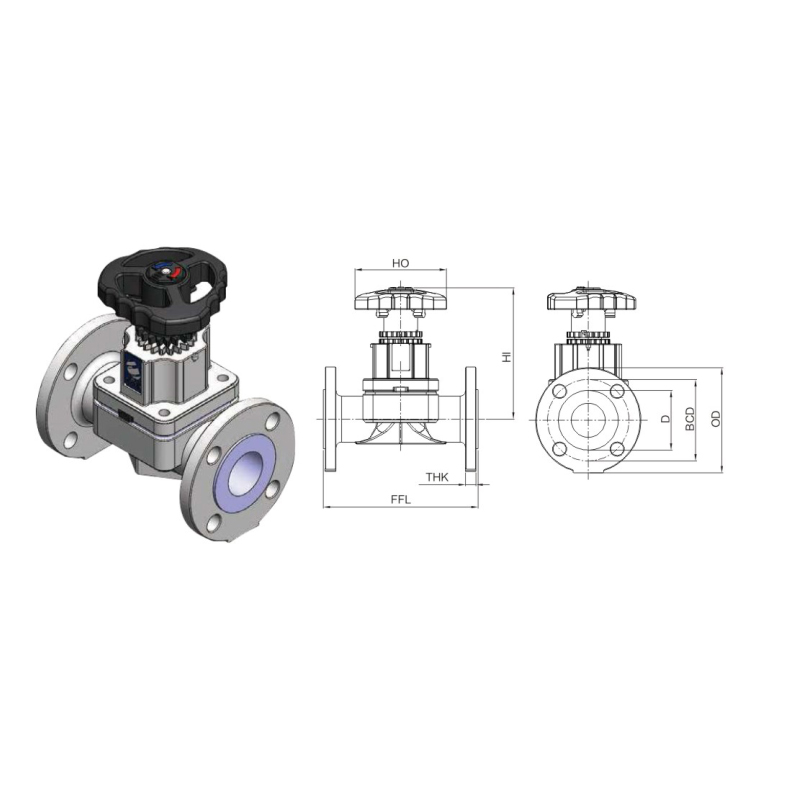 Lined Pneumatic Valve