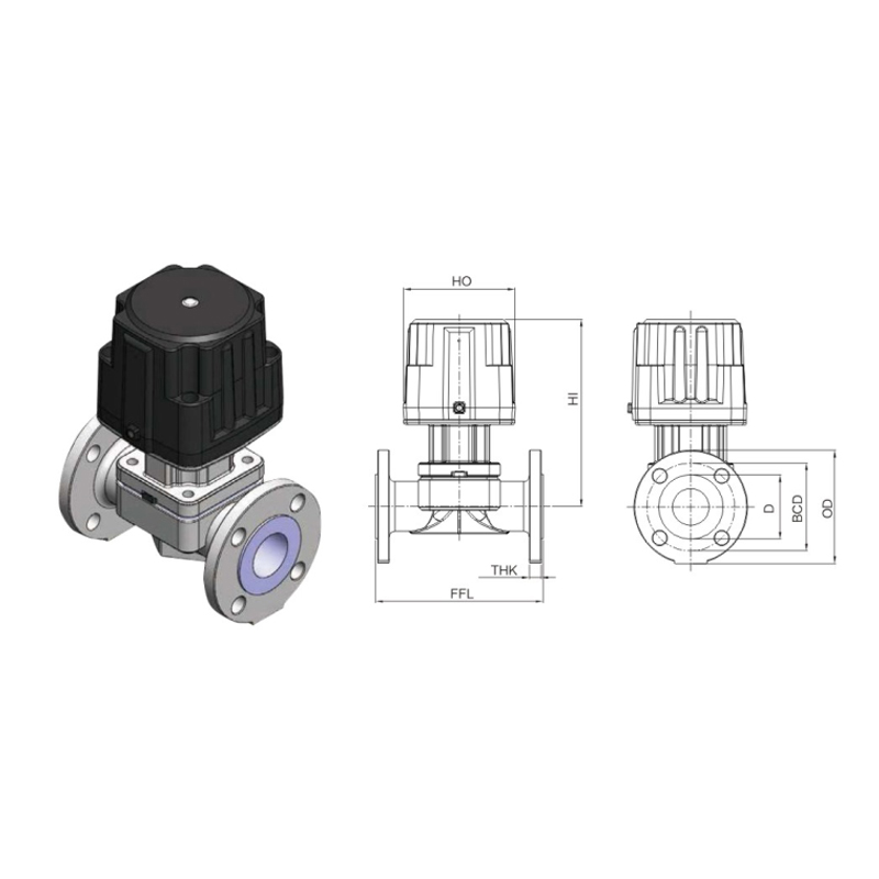 Lined Pneumatic Valve