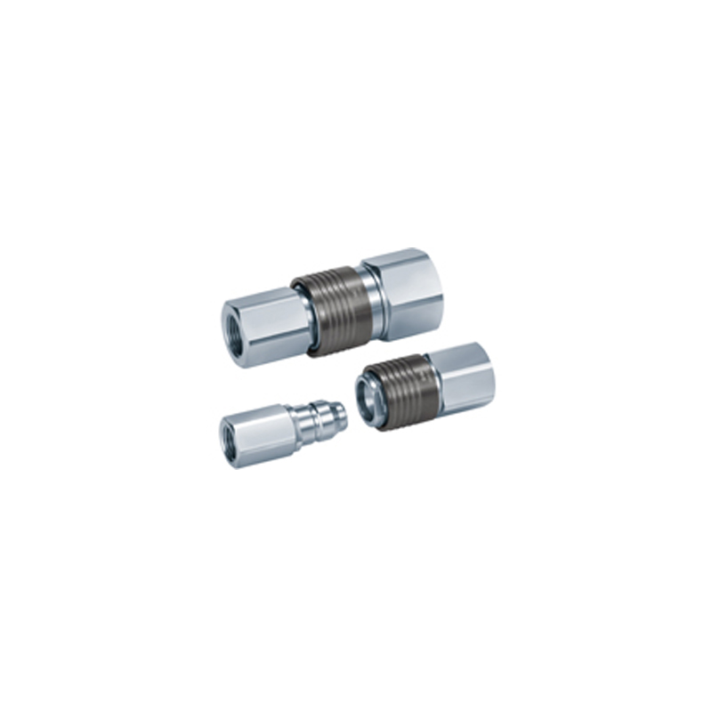 Stainless steel type quick connector with one-way valve KKA