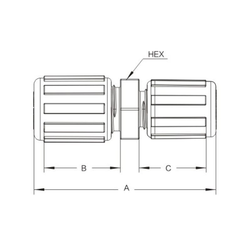 扩口型变径直通接头
